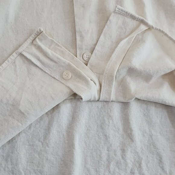 Trust Linen Blend Shirt Men's 5X Natural Tan Short Sleeve Button Down EUC LN - Picture 7 of 10